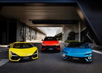 Lamborghini supercar lineup representing record deliveries and revenue growth in 2025.