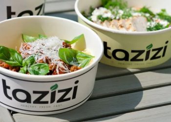 Tazizi smart workplace food fridge in Dubai office