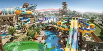 Yas Island Waterworld Abu Dhabi new slides and attractions expansion including UAE tallest waterslide.