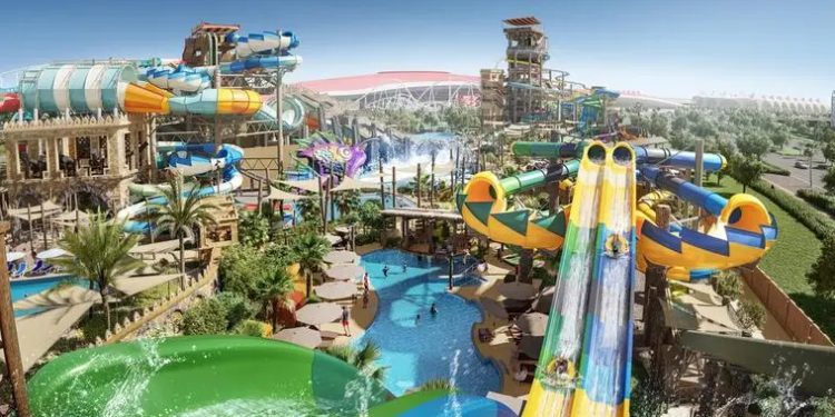 Yas Island Waterworld Abu Dhabi new slides and attractions expansion including UAE tallest waterslide.