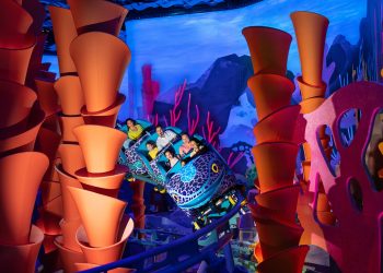 SeaWorld Yas Island Abu Dhabi SeaBloom spring celebration with marine characters and sand sculptures