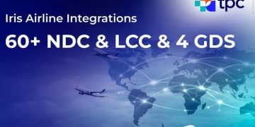 TPConnects Iris platform dashboard airline booking interface