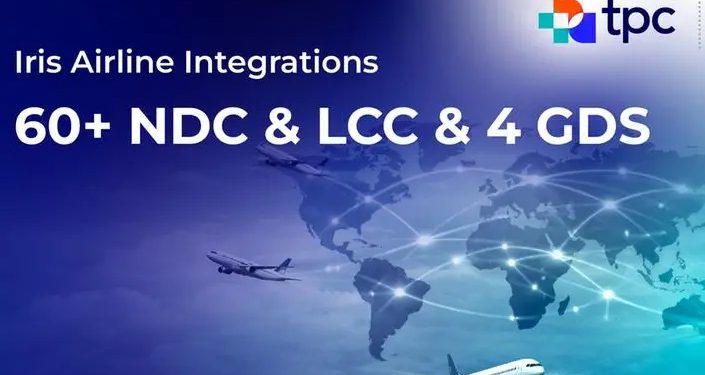 TPConnects Iris platform dashboard airline booking interface