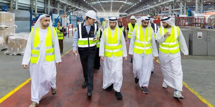 MoIAT delegation visiting Ducab high voltage cable factory Dubai